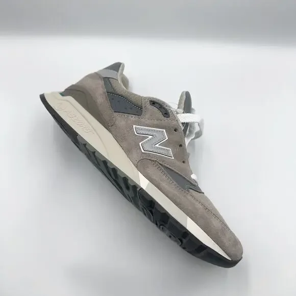 Sz 9 New Balance 998 Men's Made in USA Grey Silver Athletic Shoes U998GR